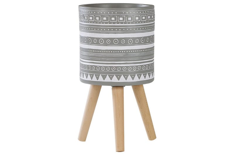 Trädgårdskruka Nausa Grey||White||Light colored wood, undefined