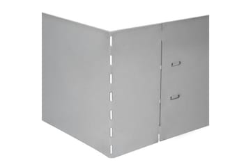 Gjerdekanter i galvanisert stål 100 x 15 cm sett 10-deler - Hage - Dyrking & hagearbeid - Dyrking - Plantestøtte - Bedkant
