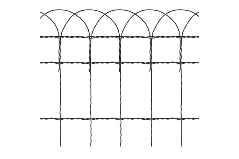 Hagegrensegjerde pulverlakkert jern 25x0,4 m - Hage - Dyrking & hagearbeid - Dyrking - Plantestøtte - Bedkant