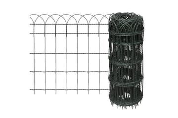 Hagegrensegjerde pulverlakkert jern 25x0,65 m - Hage - Dyrking & hagearbeid - Dyrking - Plantestøtte - Bedkant