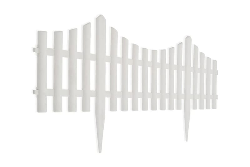 Hvit Plengjerde 17 stk/10 m - Hage - Dyrking & hagearbeid - Dyrking - Plantestøtte - Bedkant