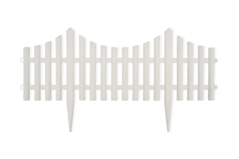 Hvit Plengjerde 17 stk/10 m - Hage - Dyrking & hagearbeid - Dyrking - Plantestøtte - Bedkant