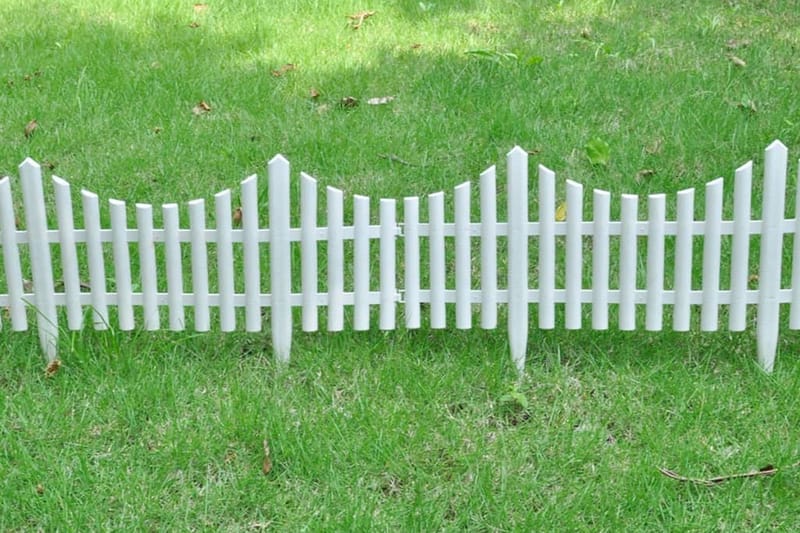 Hvit Plengjerde 17 stk/10 m - Hage - Dyrking & hagearbeid - Dyrking - Plantestøtte - Bedkant