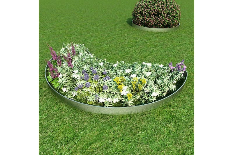 Plengjerde 5 stk galvanisert stål 100x20 cm - Hage - Dyrking & hagearbeid - Dyrking - Plantestøtte - Bedkant