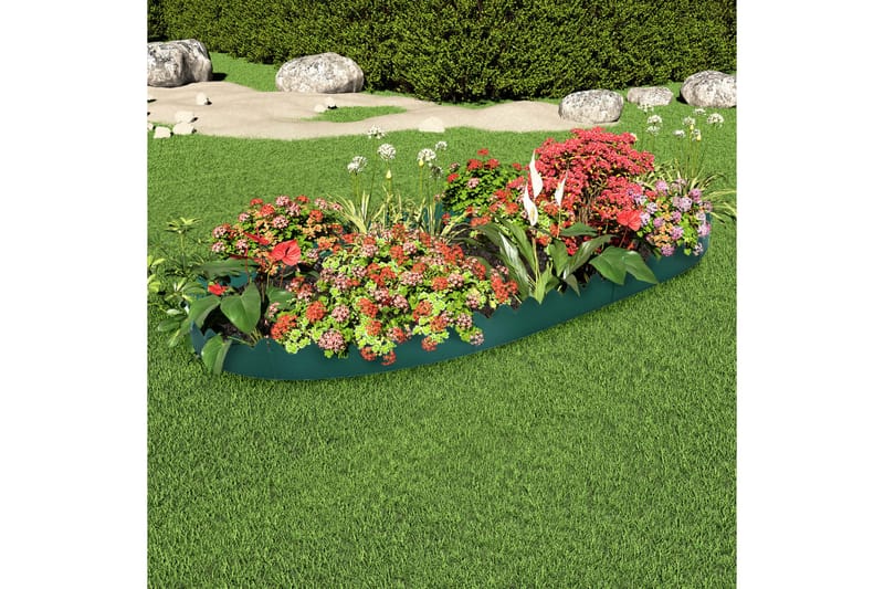 Plenkanter 10 stk grønn 65x15 cm PP - Grønn - Hage - Dyrking & hagearbeid - Dyrking - Plantestøtte - Bedkant
