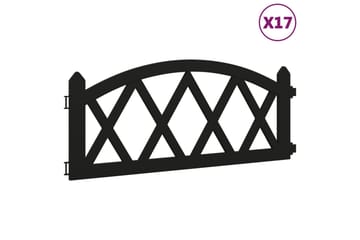 Plenkanter 17 stk svart 10 m PP - Svart - Hage - Dyrking & hagearbeid - Dyrking - Plantestøtte - Bedkant