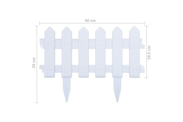 Plenkanter 25 stk hvit 10 m PP - Hage - Dyrking & hagearbeid - Dyrking - Plantestøtte - Bedkant