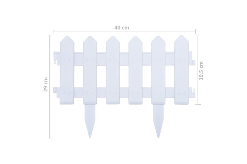 Plenkanter 25 stk hvit 10 m PP - Hage - Dyrking & hagearbeid - Dyrking - Plantestøtte - Bedkant