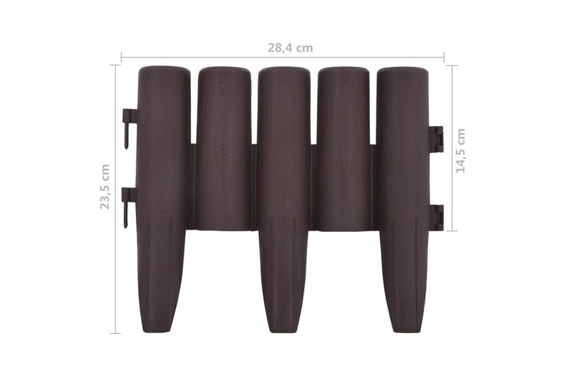 Plenkanter 36 stk brun 10 m PP - Hage - Dyrking & hagearbeid - Dyrking - Plantestøtte - Bedkant