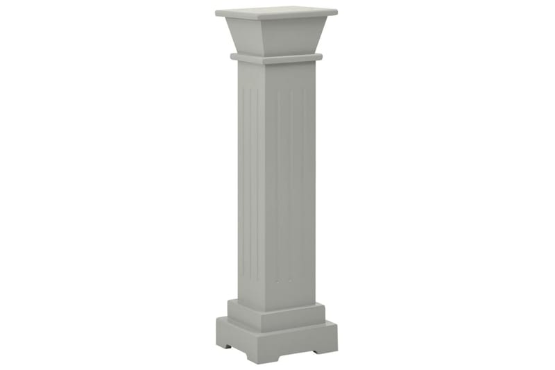 Klassisk søyle blomsterstativ 17x17x66 cm MDF grå - Grå - Hage - Dyrking & hagearbeid - Dyrking - Plantestøtte - Blomsterpinne