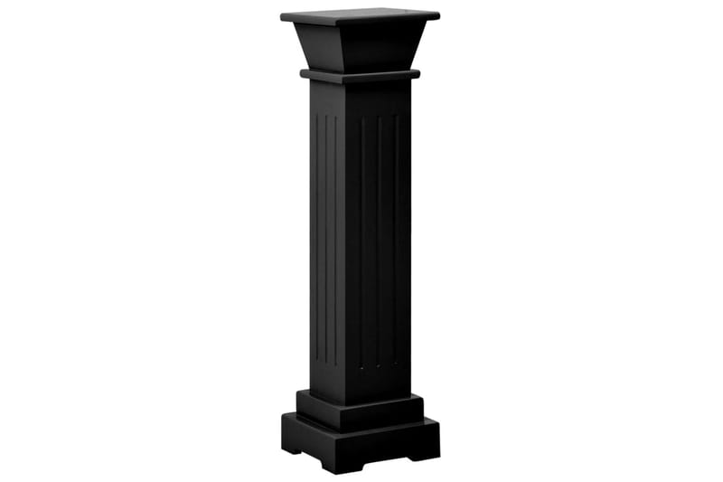 Klassisk søyle blomsterstativ 17x17x66 cm MDF svart - Svart - Hage - Dyrking & hagearbeid - Dyrking - Plantestøtte - Blomsterpinne