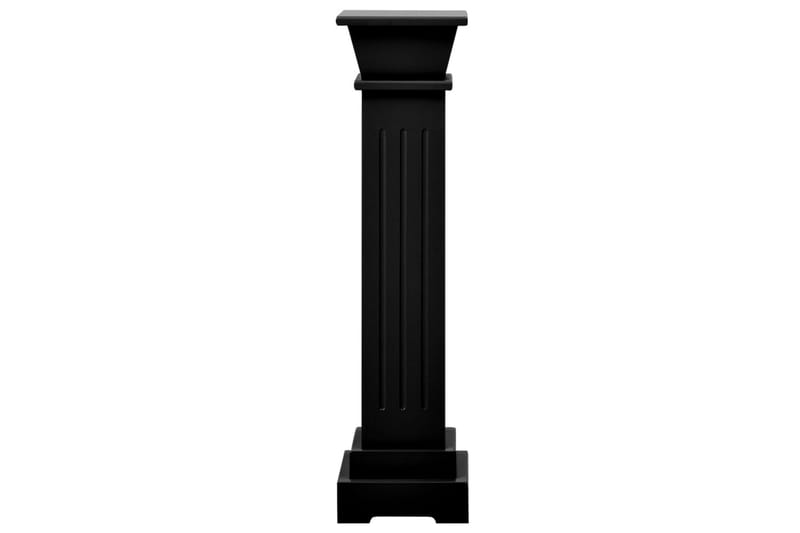 Klassisk søyle blomsterstativ 17x17x66 cm MDF svart - Svart - Hage - Dyrking & hagearbeid - Dyrking - Plantestøtte - Blomsterpinne