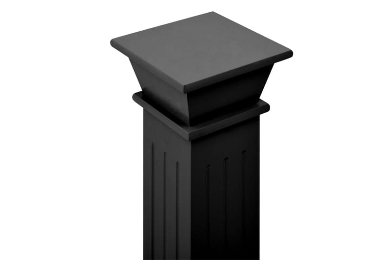 Klassisk søyle blomsterstativ 17x17x66 cm MDF svart - Svart - Hage - Dyrking & hagearbeid - Dyrking - Plantestøtte - Blomsterpinne