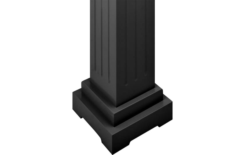 Klassisk søyle blomsterstativ 17x17x66 cm MDF svart - Svart - Hage - Dyrking & hagearbeid - Dyrking - Plantestøtte - Blomsterpinne