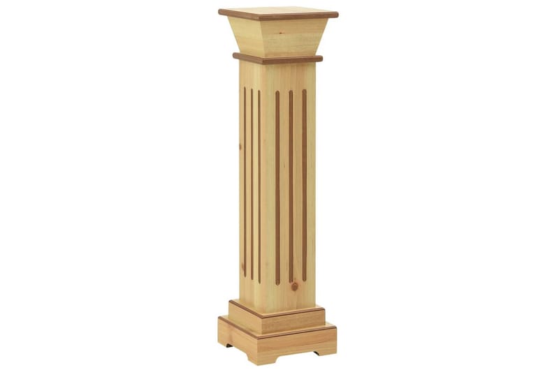 Klassisk søyleformet blomsterstativ lyst tre 17x17x66 cm MDF - Brun - Hage - Dyrking & hagearbeid - Dyrking - Plantestøtte - Blomsterpinne