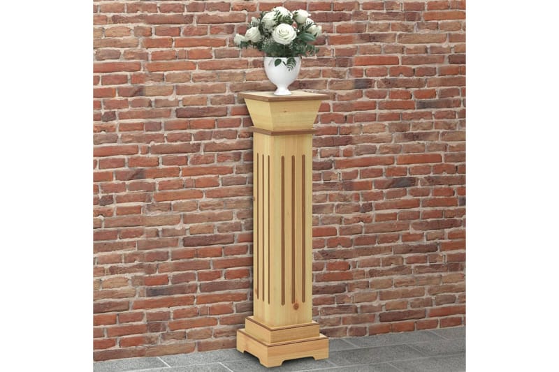 Klassisk søyleformet blomsterstativ lyst tre 17x17x66 cm MDF - Brun - Hage - Dyrking & hagearbeid - Dyrking - Plantestøtte - Blomsterpinne