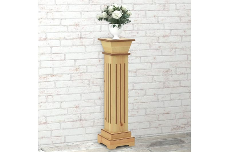 Klassisk søyleformet blomsterstativ lyst tre 17x17x66 cm MDF - Brun - Hage - Dyrking & hagearbeid - Dyrking - Plantestøtte - Blomsterpinne
