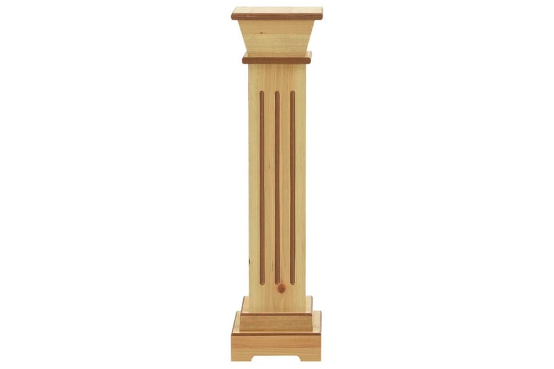 Klassisk søyleformet blomsterstativ lyst tre 17x17x66 cm MDF - Brun - Hage - Dyrking & hagearbeid - Dyrking - Plantestøtte - Blomsterpinne