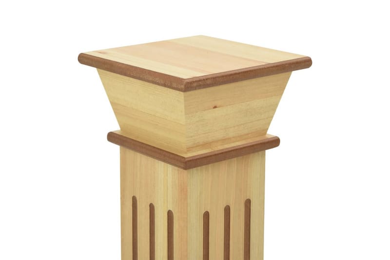 Klassisk søyleformet blomsterstativ lyst tre 17x17x66 cm MDF - Brun - Hage - Dyrking & hagearbeid - Dyrking - Plantestøtte - Blomsterpinne