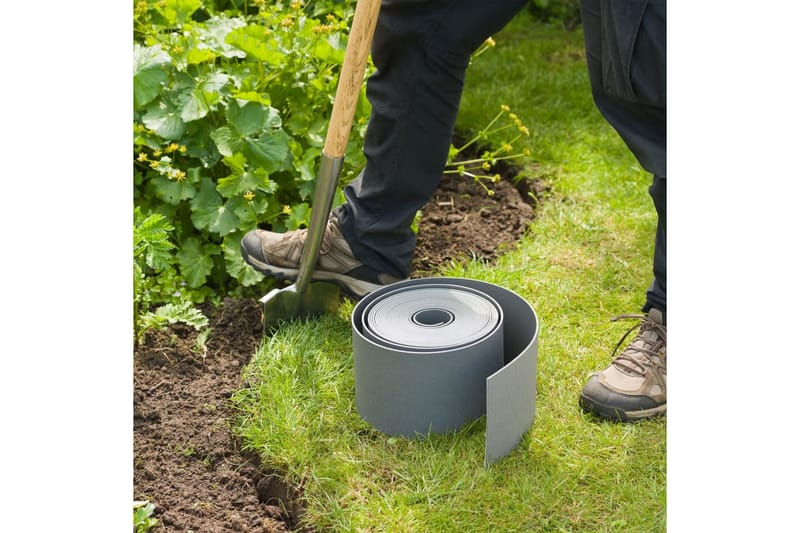 Nature Hagekant 15cmx40m 3mm grå - Grå - Hage - Dyrking & hagearbeid - Dyrking - Plantestøtte - Bedkant