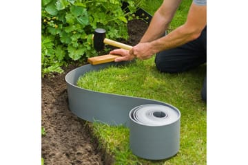 Nature Hagekant 15cmx40m 3mm grå - Grå - Hage - Dyrking & hagearbeid - Dyrking - Plantestøtte - Bedkant