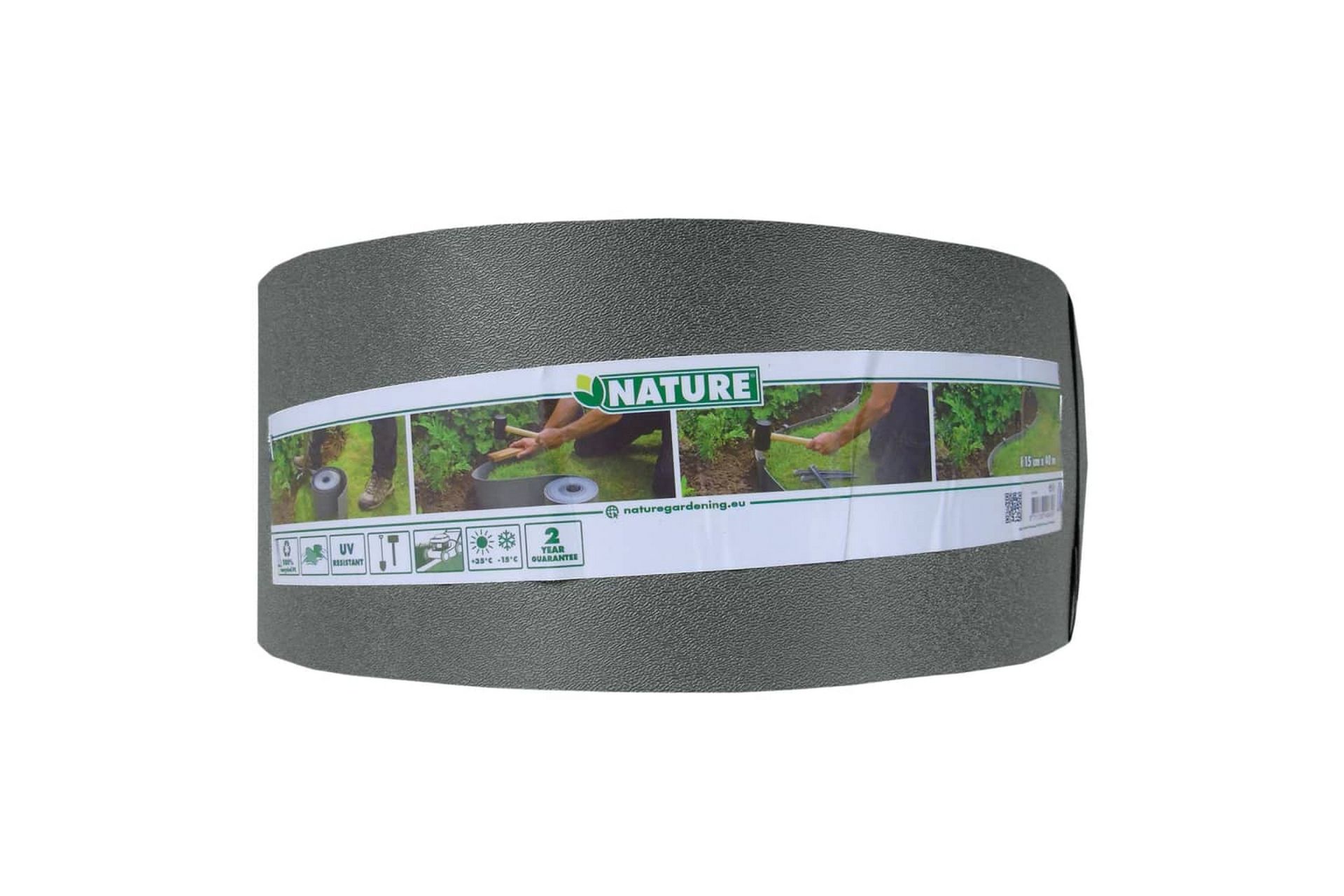 Nature Hagekant 15cmx40m 3mm grå - Grå - Hage - Dyrking & hagearbeid - Dyrking - Plantestøtte - Bedkant