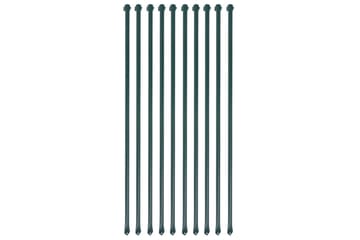 Hagestolper 10 stk 1m metall grønn - Hage - Dyrking & hagearbeid - Dyrking - Plantestøtte - Rosebue