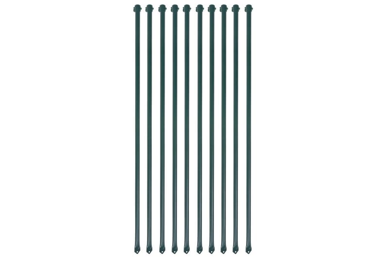 Hagestolper 10 stk 1m metall grønn - Hage - Dyrking & hagearbeid - Dyrking - Plantestøtte - Rosebue