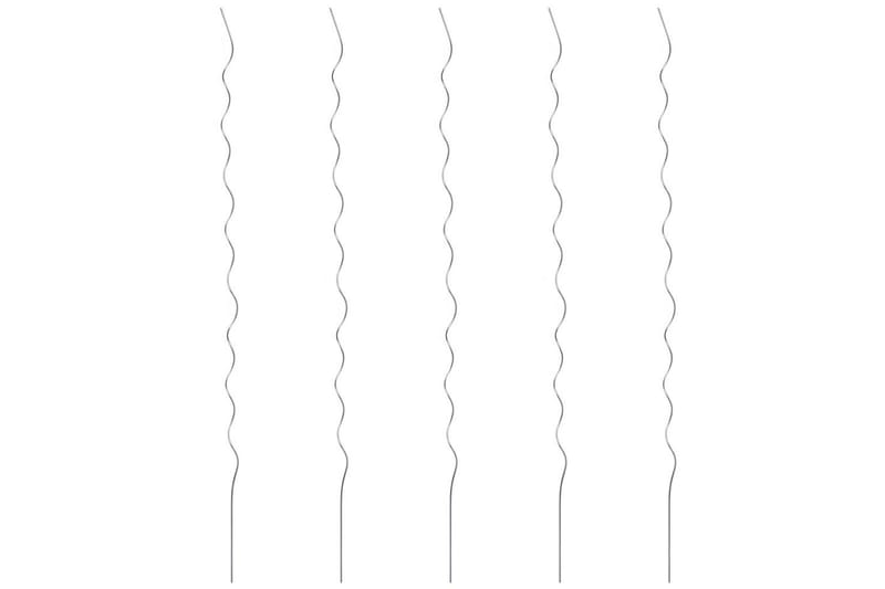 Spiralplantestøtter 5 stk 110 cm galvanisert stål - Hage - Dyrking & hagearbeid - Dyrking - Plantestøtte - Rosebue