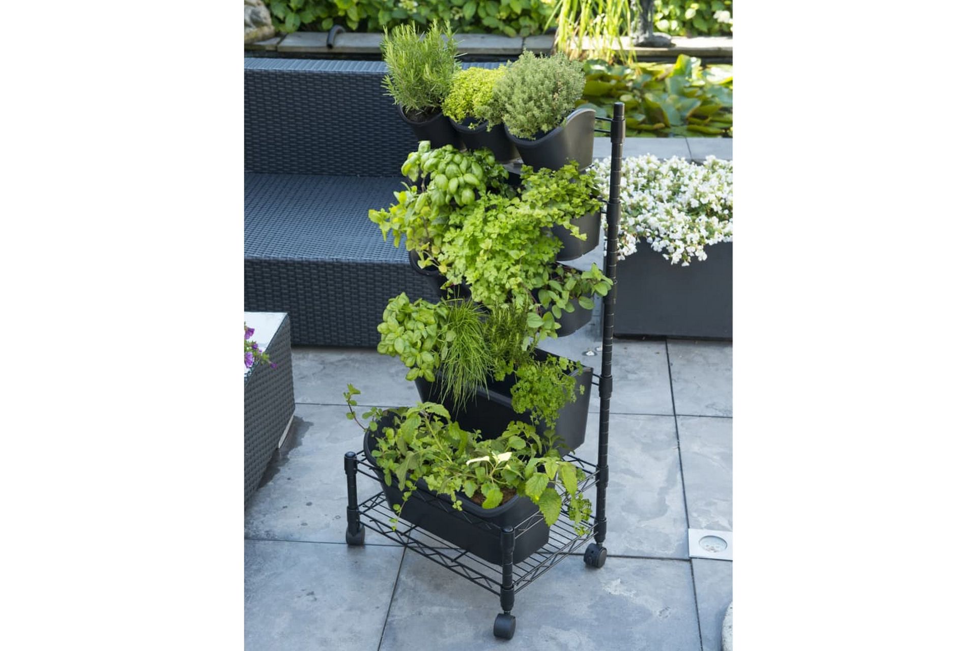 Nature Mobile vertikale blomsterpotter sett - Svart - Hage - Dyrking & hagearbeid - Dyrking - Planting & forkultivering - Dyrkingskar