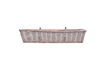 Plantekasser for balkong 2 stk flettekurv med PE-fôring 80cm - Brun - Hage - Dyrking & hagearbeid - Dyrking - Planting & forkultivering - Dyrkingskar