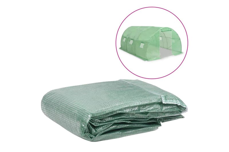 Erstattningstrekk til drivhus (13,5 m²) 300x450x200 cm grønn - Hage - Dyrking & hagearbeid - Dyrking - Planting & forkultivering - Plastnett & hagenett