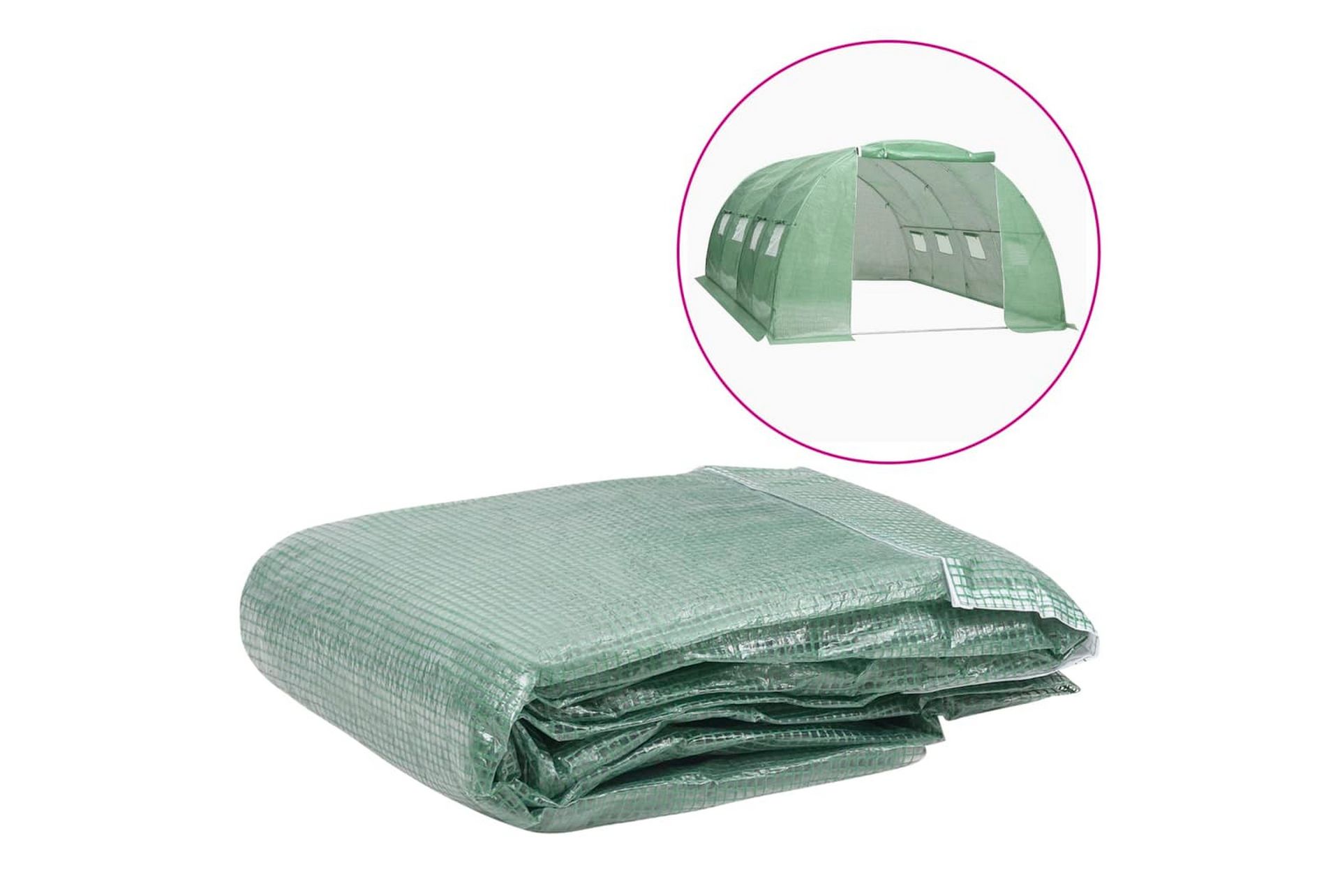 Erstattningstrekk til drivhus (16 m²) 400x400x200 cm grønn - Hage - Dyrking & hagearbeid - Dyrking - Planting & forkultivering - Plastnett & hagenett