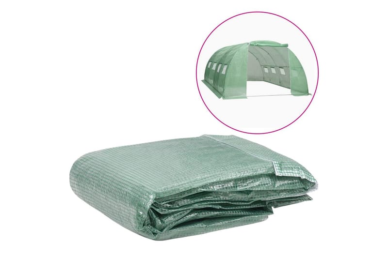 Erstattningstrekk til drivhus (16 m²) 400x400x200 cm grønn - Hage - Dyrking & hagearbeid - Dyrking - Planting & forkultivering - Plastnett & hagenett