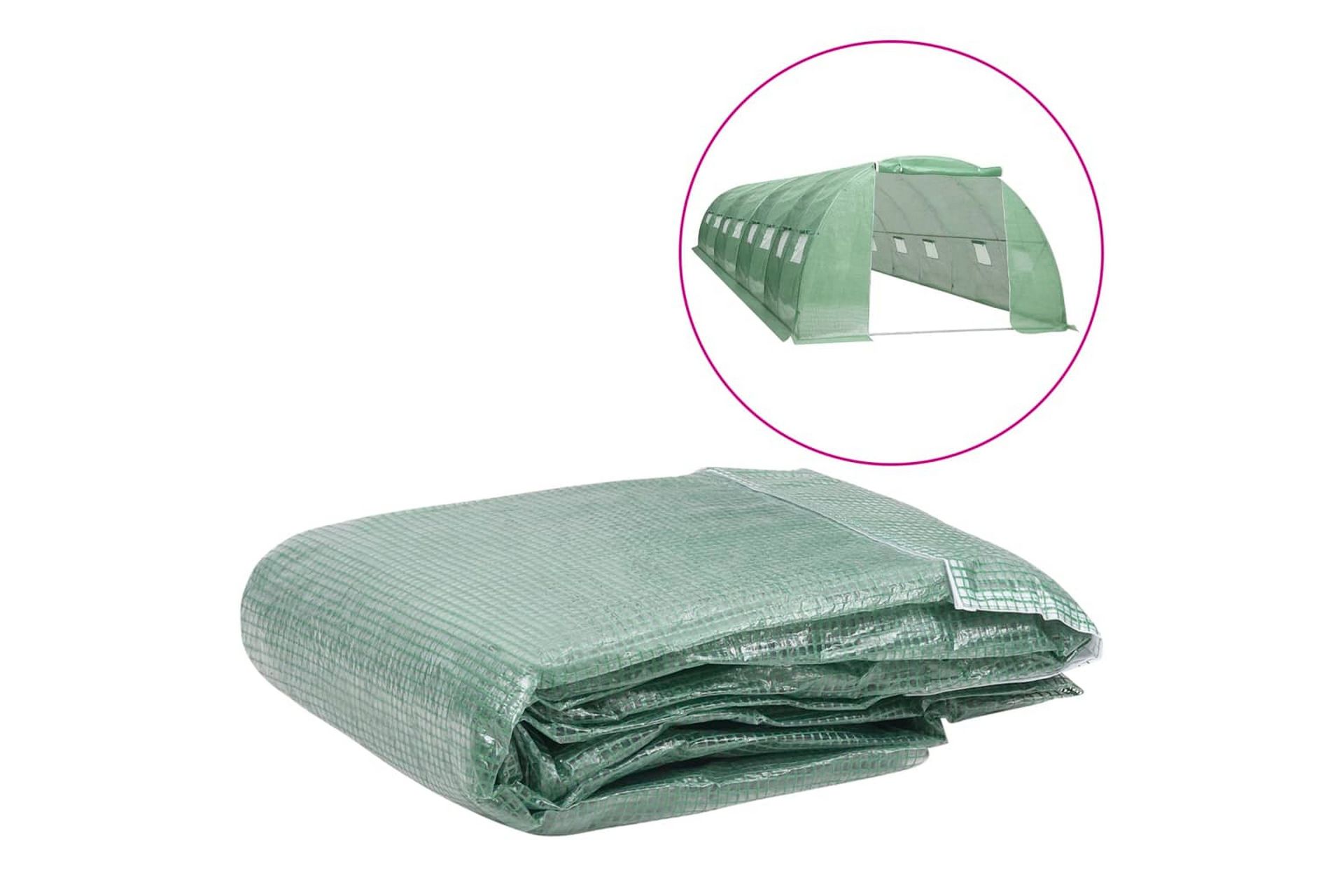 Erstattningstrekk til drivhus (32 m²) 400x800x200 cm grønn - Hage - Dyrking & hagearbeid - Dyrking - Planting & forkultivering - Plastnett & hagenett