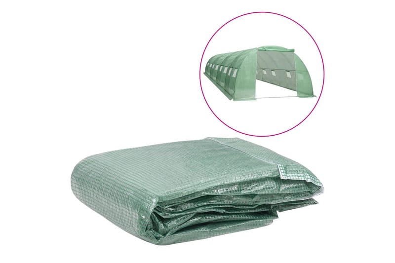Erstattningstrekk til drivhus (32 m²) 400x800x200 cm grønn - Hage - Dyrking & hagearbeid - Dyrking - Planting & forkultivering - Plastnett & hagenett
