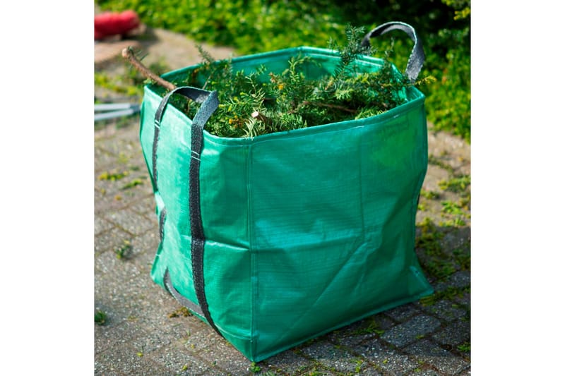 Nature Hageavfallssekk firkantet grønn 252 L 6072405 - Bærnett - Plastnett & hagenett