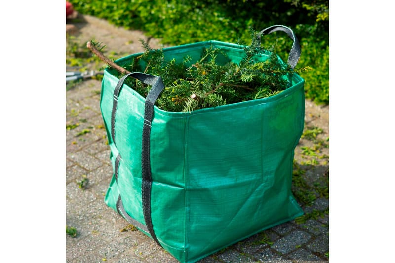 Nature Hageavfallssekk firkantet grønn 252 L 6072405 - Bærnett - Plastnett & hagenett