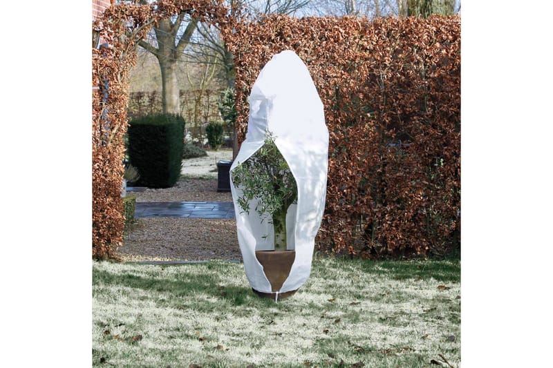 Nature Vintertrekk glidelås fleece 70 g/m² hvit 1,5x1,5x2 m - Bærnett - Plastnett & hagenett