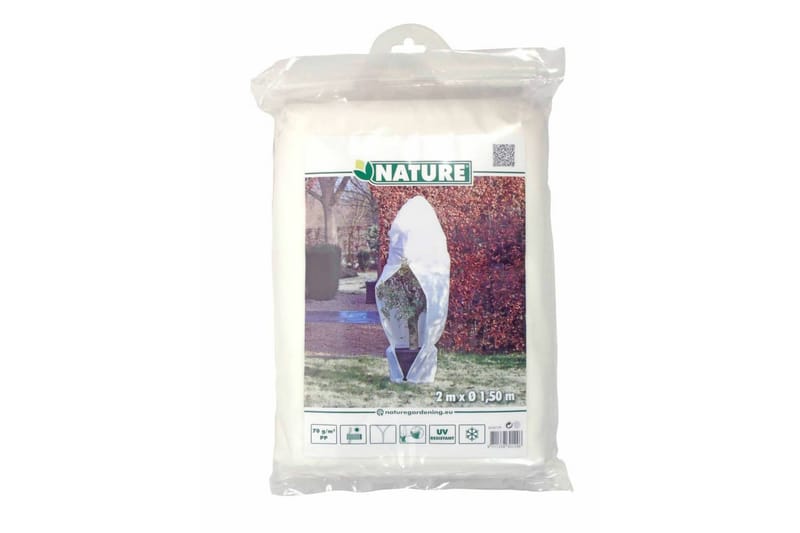 Nature Vintertrekk glidelås fleece 70 g/m² hvit 1,5x1,5x2 m - Hage - Dyrking & hagearbeid - Dyrking - Planting & forkultivering - Plastnett & hagenett