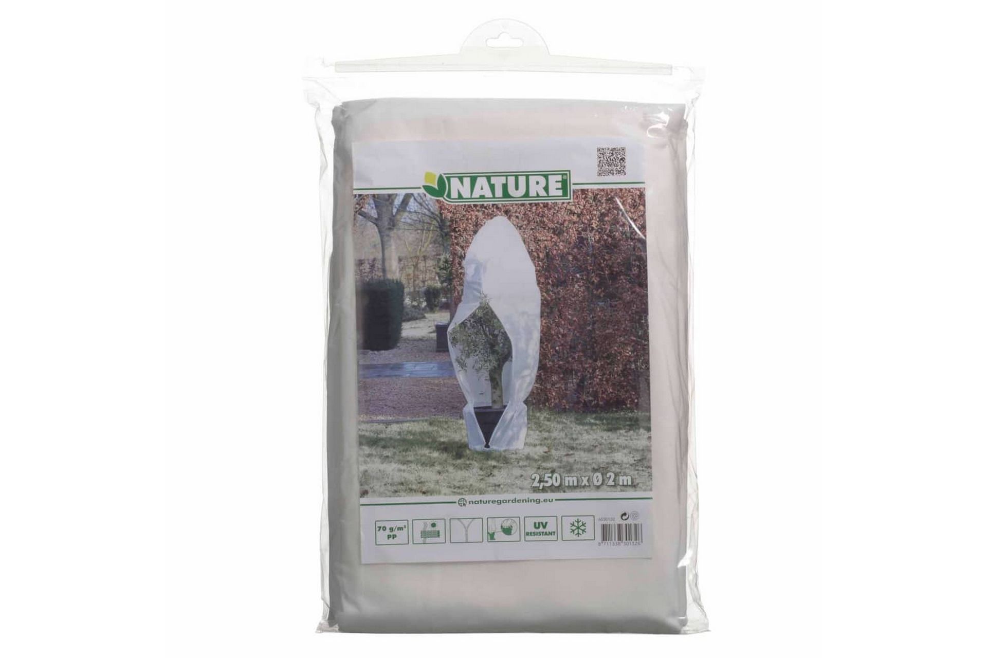 Nature Vintertrekk m. glidelås fleece 70 g/m² hvit 2,5x2x2 m - Hage - Dyrking & hagearbeid - Dyrking - Planting & forkultivering - Plastnett & hagenett