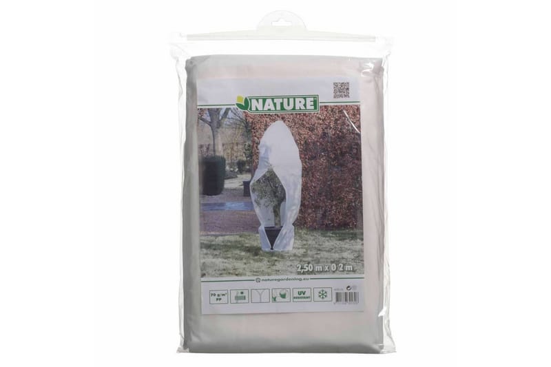 Nature Vintertrekk m. glidelås fleece 70 g/m² hvit 2,5x2x2 m - Hage - Dyrking & hagearbeid - Dyrking - Planting & forkultivering - Plastnett & hagenett