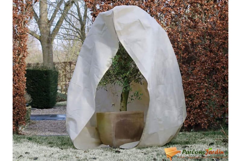 Nature Vintertrekk med glidelås fleece 70 g/m² beige 2x2,5 m - Bærnett - Plastnett & hagenett