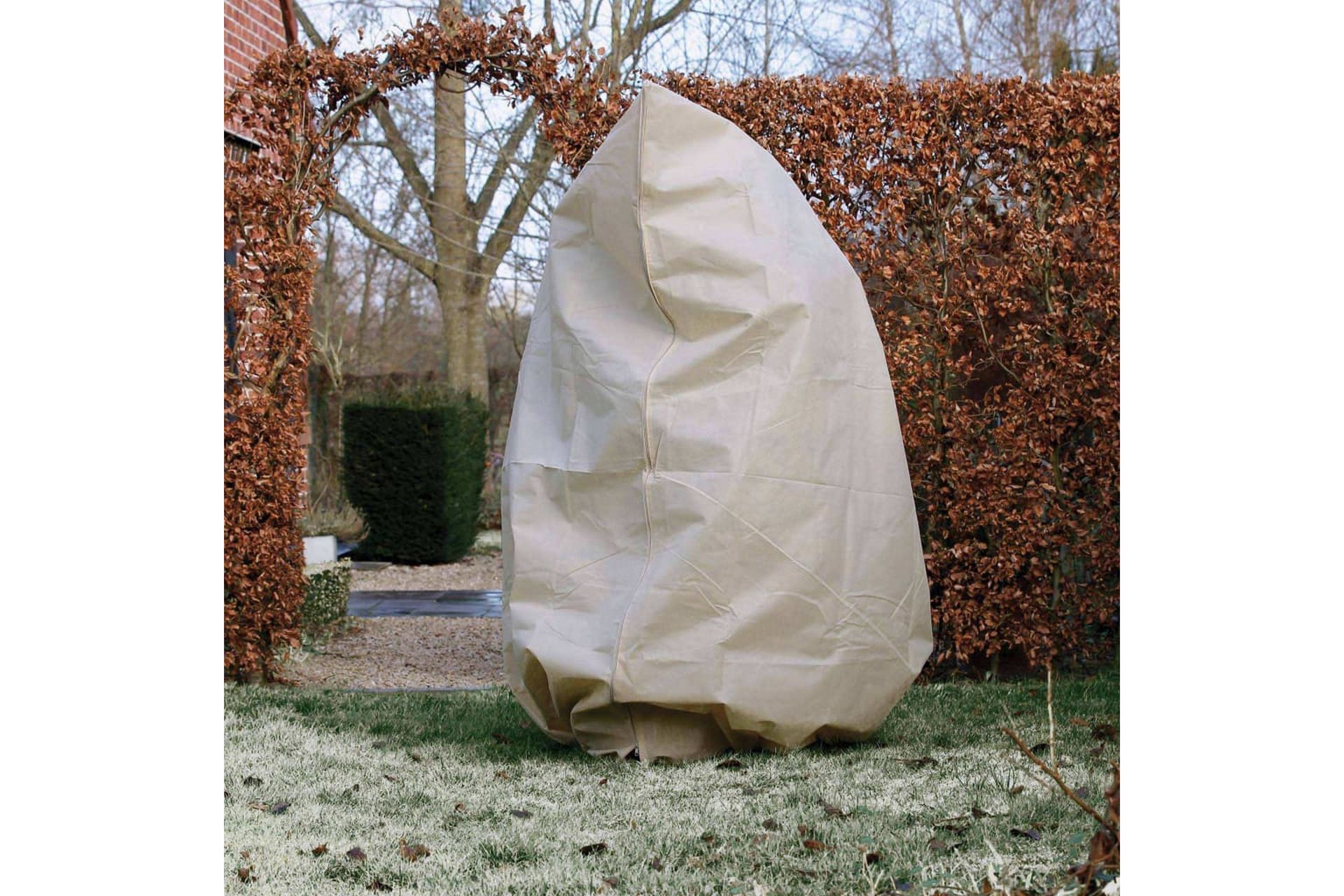 Nature Vintertrekk med glidelås fleece 70 g/m² beige 2x2,5 m - Hage - Dyrking & hagearbeid - Dyrking - Planting & forkultivering - Plastnett & hagenett