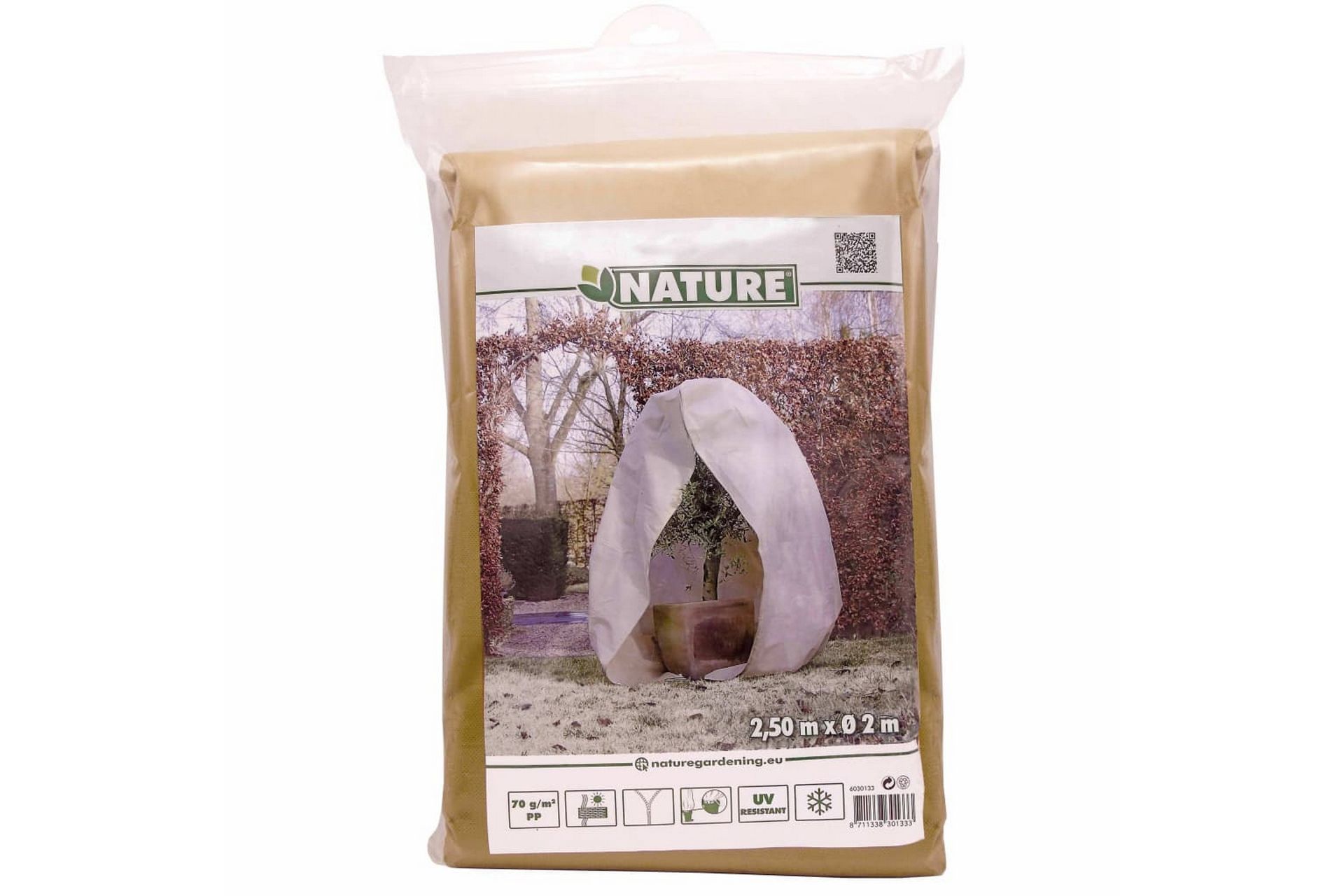 Nature Vintertrekk med glidelås fleece 70 g/m² beige 2x2,5 m - Hage - Dyrking & hagearbeid - Dyrking - Planting & forkultivering - Plastnett & hagenett