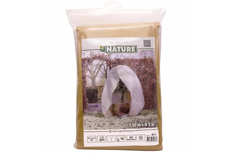 Nature Vintertrekk med glidelås fleece 70 g/m² beige 2x2,5 m - Bærnett - Plastnett & hagenett