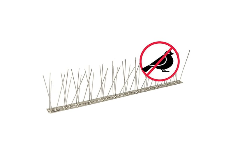 Fuglepigger 2 rader 20 stk rustfritt stål 10 m - Hage - Dyrking & hagearbeid - Dyrking - Skadedyrbekjempelse - Fuglepigger