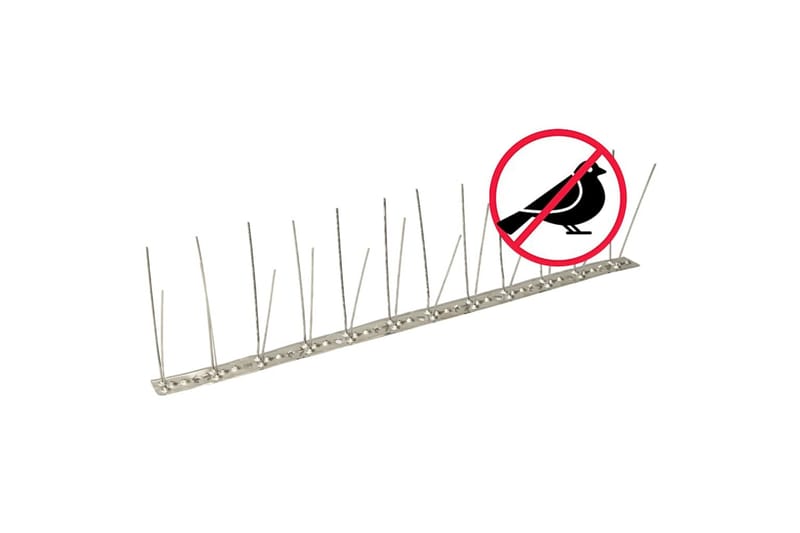 Fuglepigger 4 rader 20 stk rustfritt stål 10 m - Hage - Dyrking & hagearbeid - Dyrking - Skadedyrbekjempelse - Fuglepigger