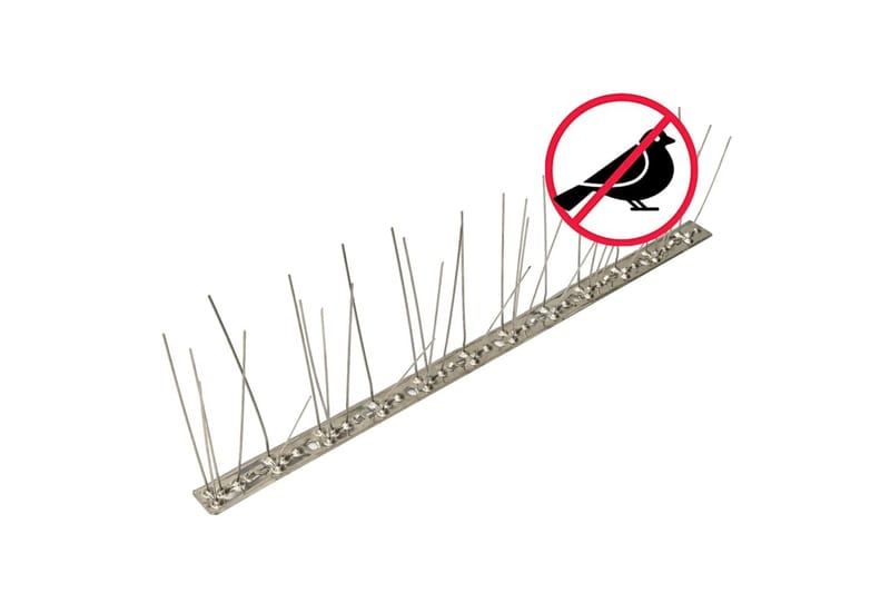 Fuglepigger 5 rader 20 stk rustfritt stål 10 m - Hage - Dyrking & hagearbeid - Dyrking - Skadedyrbekjempelse - Fuglepigger