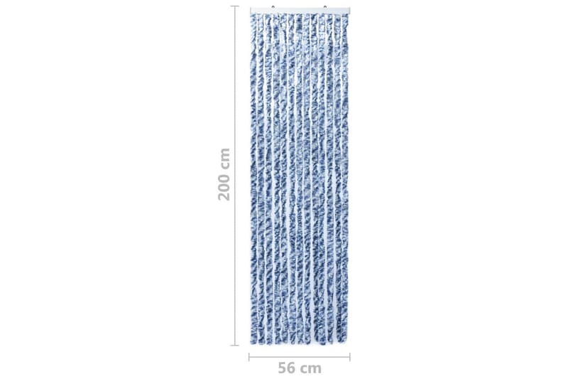 Insektgardin blå og hvit 56x200 cm chenille - Blå - Hage - Dyrking & hagearbeid - Dyrking - Skadedyrbekjempelse - Myggbeskyttelse